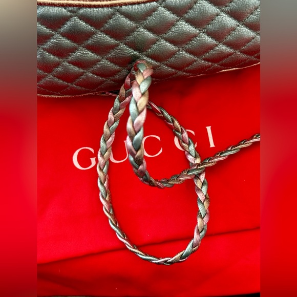 GUCCI Nappa Trapuntata Mini Zumi Dome Metallic Pastels Xbody Bag - Picture 2 of 16